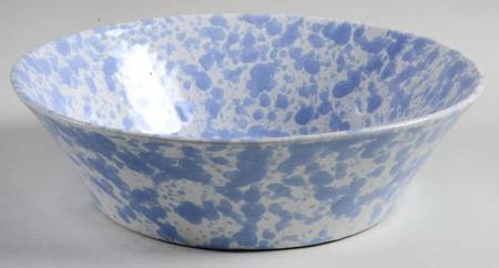 Agate Morning Glory Blue 9" Round Vegetable Bowl