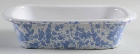 Agate Morning Glory Blue Loaf Pan