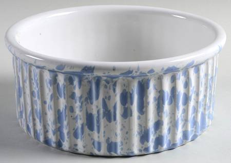 Agate Morning Glory Blue 8" Souffle