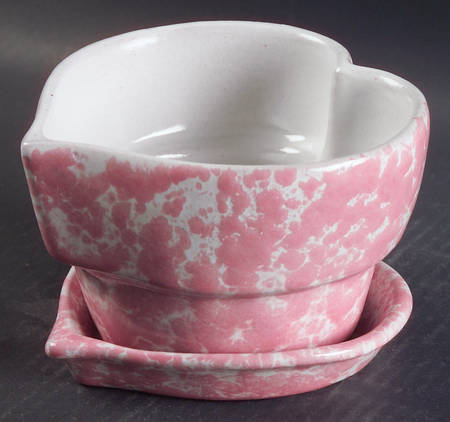 Agate Pink 5" Flower Pot & Underplate