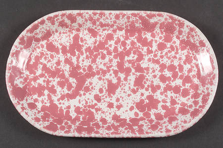 Agate Pink Oval Breakfast Plate