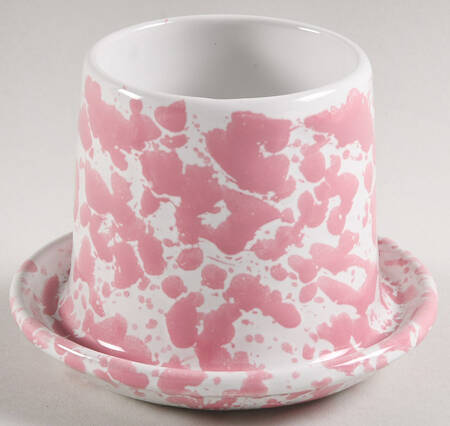 Agate Pink Jam/Jelly w/Attached Underplate No Lid