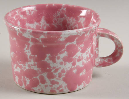 Agate Pink Flat Cup