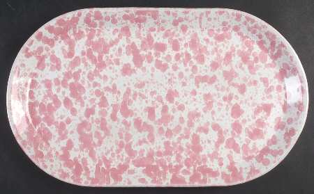 Agate Pink 17" Oval Serving Platter