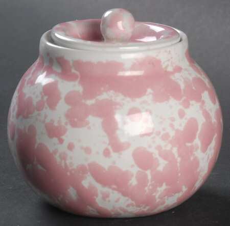 Agate Pink Sugar Bowl & Lid