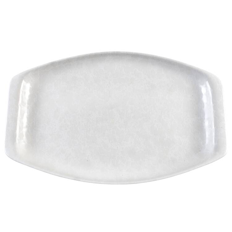 Agate White On White 17" Oval Serving Platter