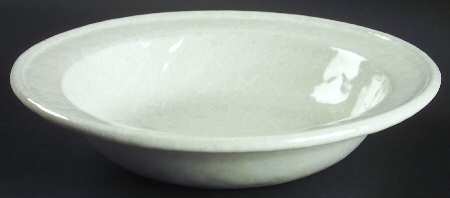 Agate White On White Rim Soup Bowl