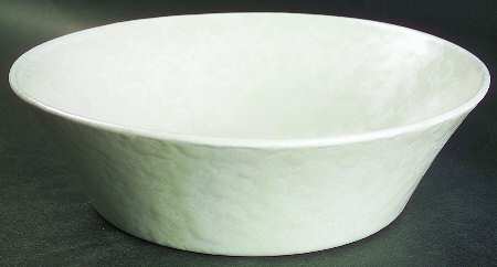 Agate White On White 9" Round Vegetable Bowl