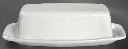 Agate White On White 1/4 Lb Covered Butter