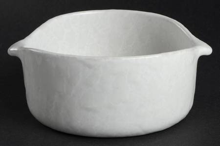 Agate White On White Lugged Soup Bowl