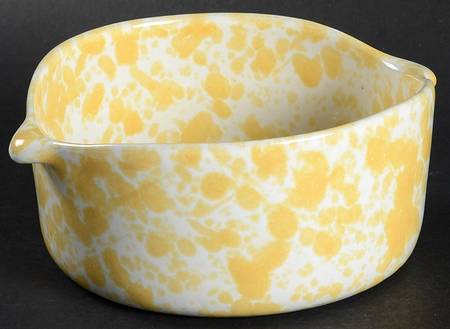 Agate Yellow (Morning Glory) Lugged Soup Bowl