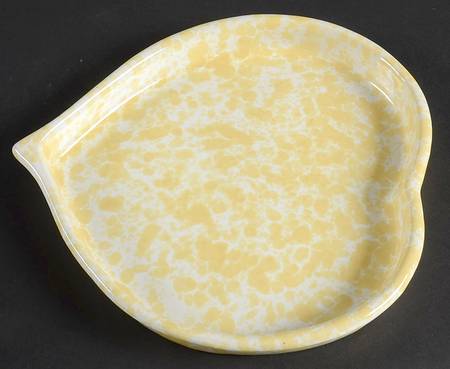 Agate Yellow (Morning Glory) 8" Heart Plate