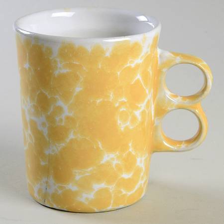 Agate Yellow (Morning Glory) Double Finger Mug