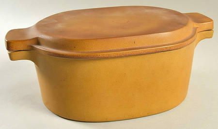 Tawny 4 Qt Oval Covered Casserole by Bennington Potters