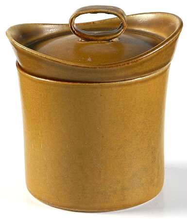 Tawny Sugar Bowl & Lid by Bennington Potters