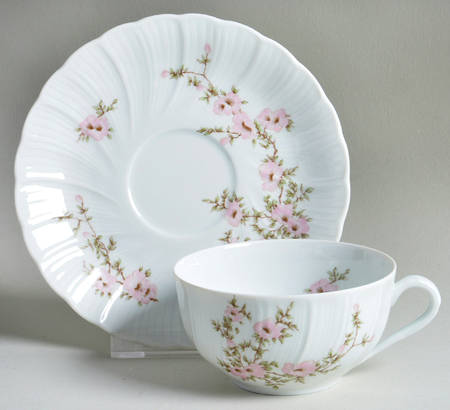 Amandine Flat Cup & Saucer Set by Bernardaud