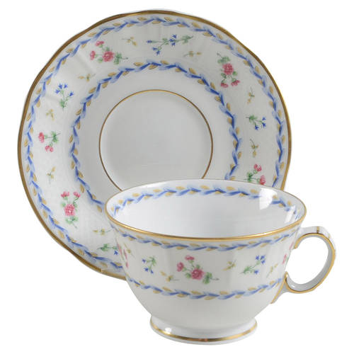Artois Bleu Footed Cup & Saucer Set
