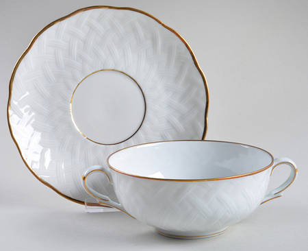 Baudelaire Flat Cream Soup Bowl & Saucer Set