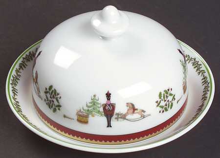 Grenadiers Mini Round Covered Butter by Bernardaud