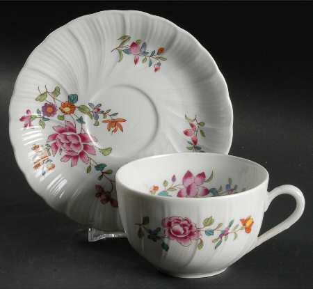 Lowestoft Flat Cup & Saucer Set