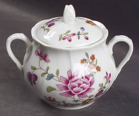 Lowestoft Mini Sugar Bowl & Lid