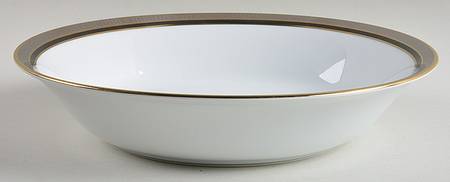 Madison Platinum Black 9" Round Vegetable Bowl