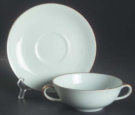 Pacaudiere Flat Cream Soup Bowl & Saucer Set