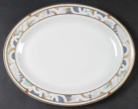 Paris (Geometric Nudes) 13" Oval Serving Platter
