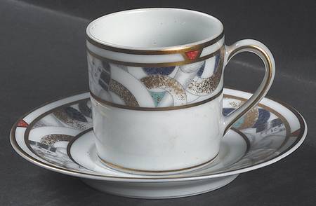 Paris (Geometric Nudes) Flat Demitasse Cup & Saucer Set