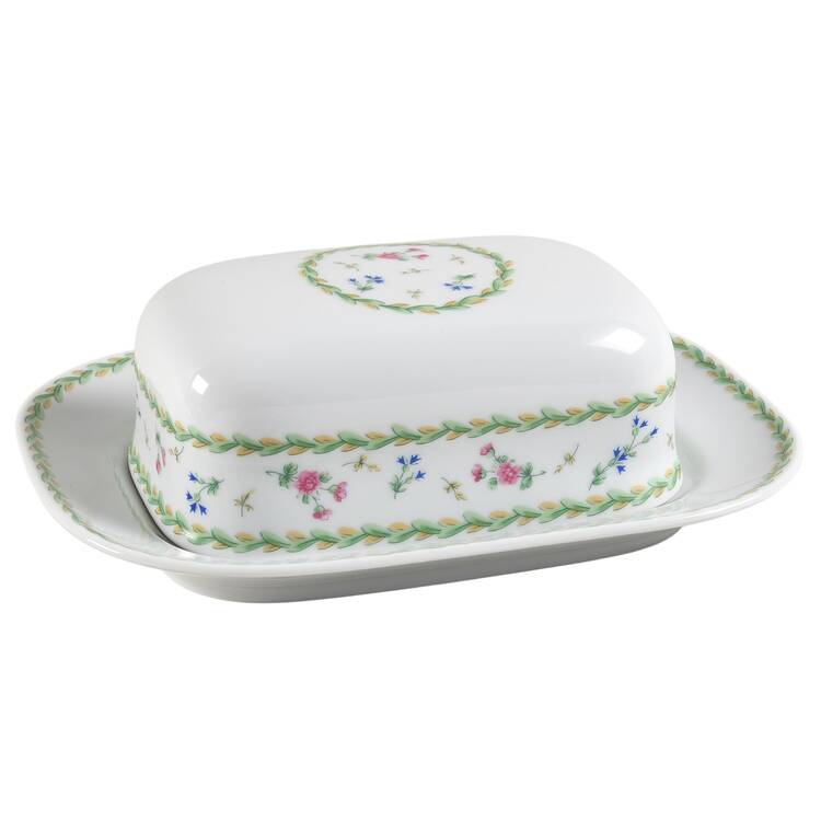 Poe Square Covered Butter by Bernardaud