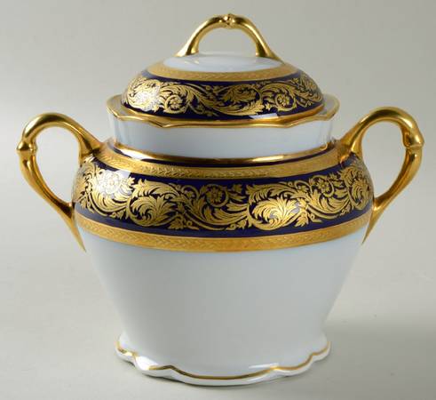 Vendome Cobalt Blue Sugar Bowl & Lid