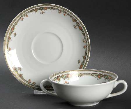 Victoire Flat Cream Soup Bowl & Saucer Set