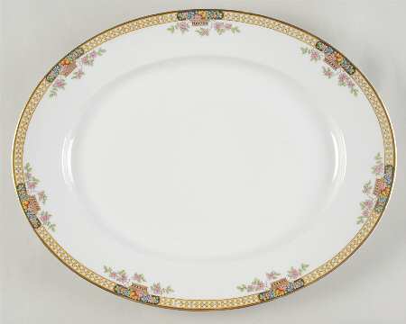 Winton (Design Off Edge) 15" Oval Serving Platter by Bernardaud