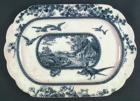 Woodland Blue 10" Oval Serving Platter