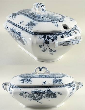 Woodland Blue Oval Tureen & Lid
