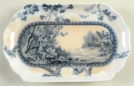 Woodland Blue Underplate for Sauce Boat