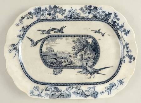 Woodland Blue 15" Oval Serving Platter