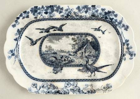 Woodland Blue 12" Oval Serving Platter