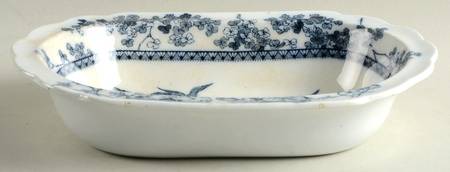Woodland Blue 10" Oval Vegetable Bowl