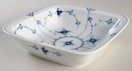 Blue Traditional (No Trim) 8" Square Vegetable Bowl