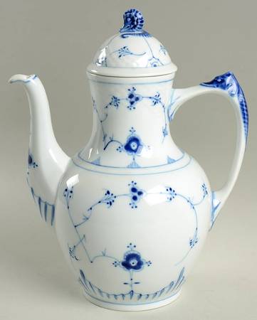 Blue Traditional (No Trim) Coffee Pot & Lid
