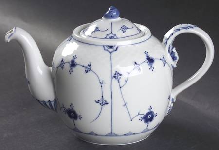 Blue Traditional (No Trim) Teapot & Lid