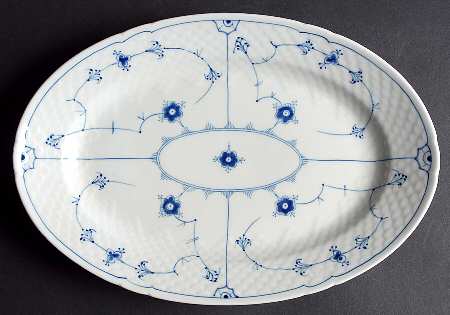 Blue Traditional (No Trim) 13" Oval Serving Platter