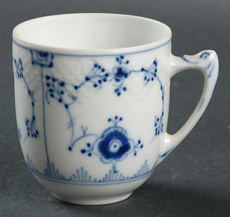 Blue Traditional (No Trim) Flat Demitasse Cup