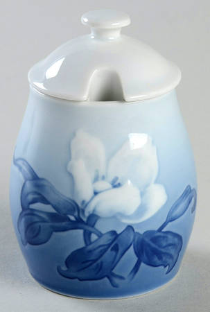 Christmas Rose Mustard Jar & Lid