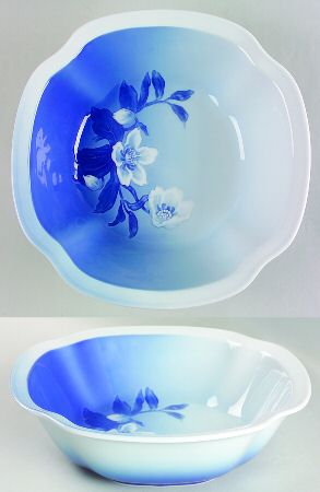 Christmas Rose 9" Square Vegetable Bowl