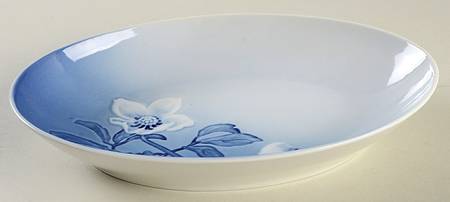 Christmas Rose 9" Oval Vegetable Bowl