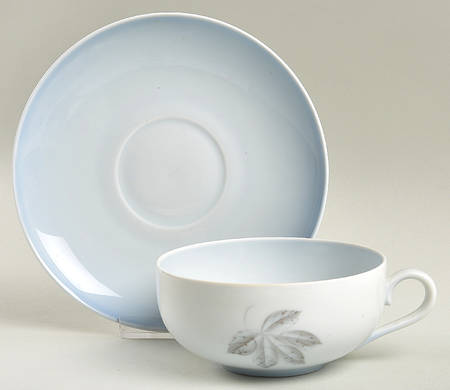 Falling Leaves Flat Cup & Saucer Set
