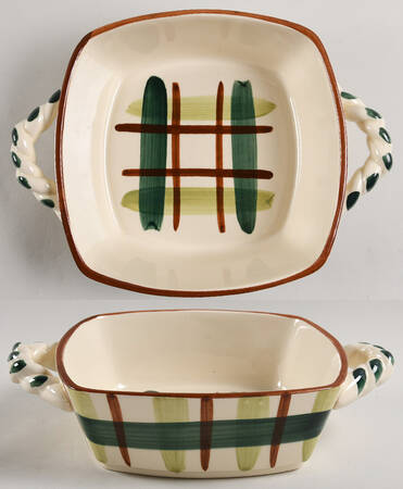 Gay Plaid 8" Square Vegetable Bowl