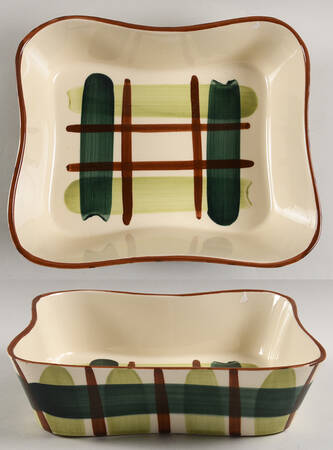 Gay Plaid 9" Rectangular Vegetable Bowl